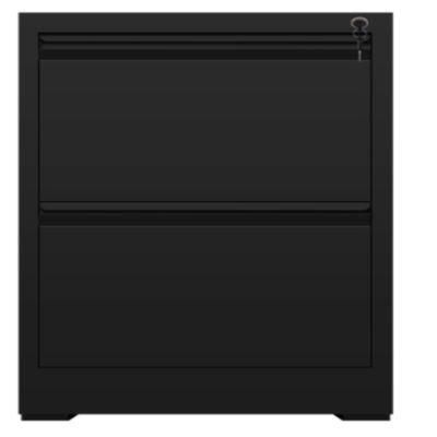 2-Tier Black Storage Cabinet Metal Drawings Filing Cabinets