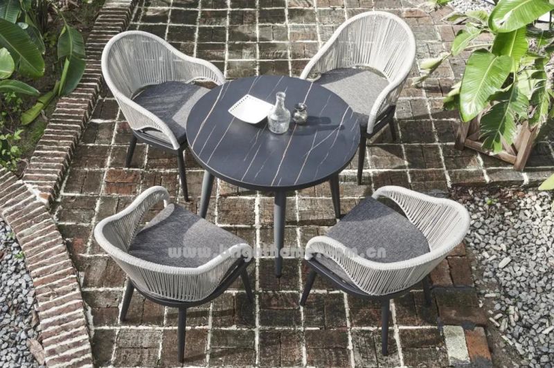 Modern Outdoor Leisure Aluminum Garden Home Table and Chairs Hotel Dining Furniture