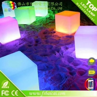 Outdoor Bar Furniture 16 Colors Changing Illuminated Cube Chairs