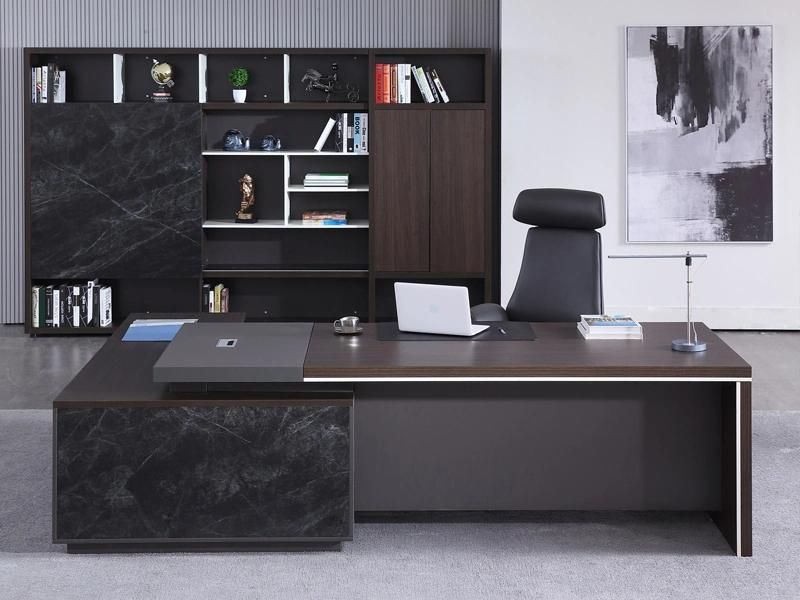 Office Melamine Modern Furniture Customized Marble Executive Computer Writing Desk