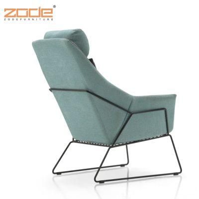 Zode Luxury Leisure Modern Home/Living Room/Office Furniture Metal Frame Living Room Accent New York Pink Armchair Velvet Fabric Lounge Chair