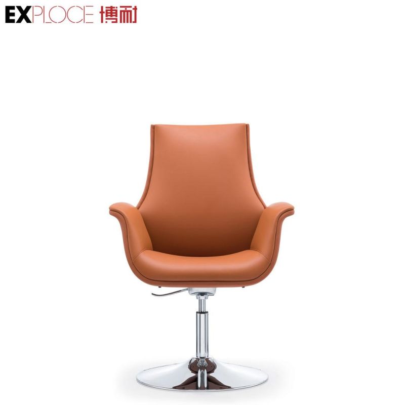 Elegant Design High Back PU Modern Fancy Metal and Leather Chair Dining Office Chair Living Room Kitchen Furniture