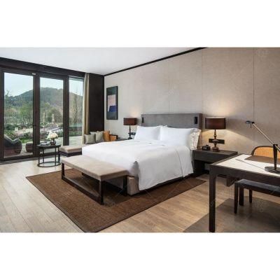 Concise Style Hotel Furniture with Walnut Wood Bedroom Set
