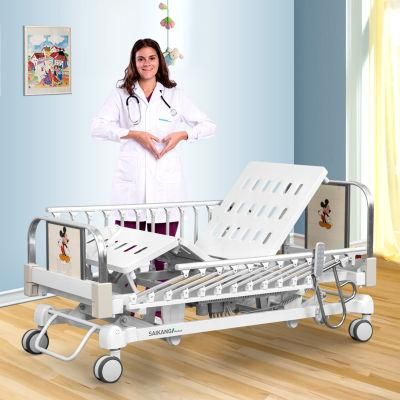 CT8K Saikang Cartoon 5 Function Medical Baby Crib Adjustable Electric Children Infant Hospital Pediatric Bed with Wheels