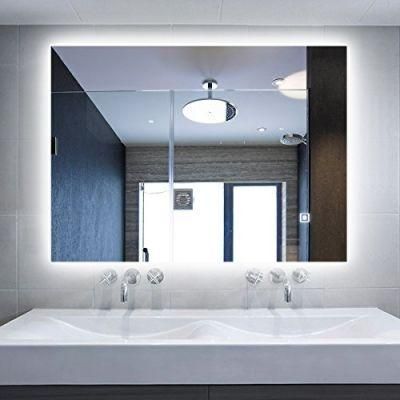 Interior Design Used Anti-Fog Backlit Wall Glow Bathroom LED Mirror with Rectangle Shape