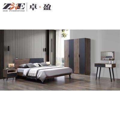 Mirrored Headboard Bedroom Sets MDF King Size Luxurious King Bedroom Furniture