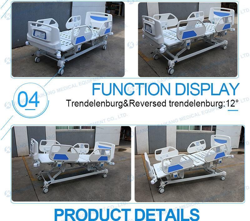 Sk001-10 Patient Function Electric Modern Hospital Care Bed with Motors