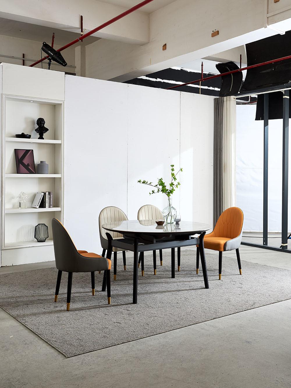 Marble Rotary Round Kitchen Dining Table