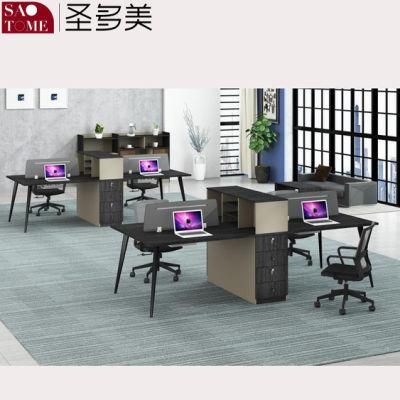 Modern Foshan Office Wooden Table Ordinary Desk Office Furniture Four People