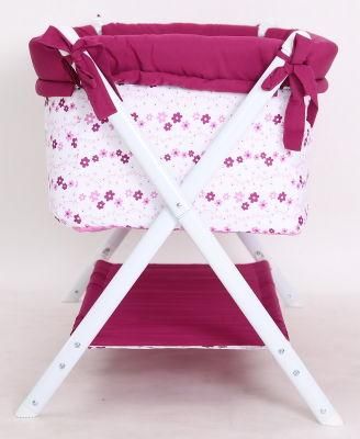 Pink Baby Swing Bassinet Foldable Baby Cribs