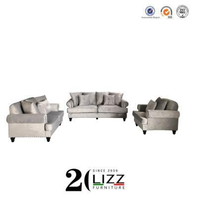Hotel Furniture Leisure Sectional Velvet Fabric Sofa Set