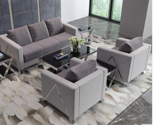 2021 Best Selling Living Room Small Office Sofa Modern PU Fabric Office Sectional Sofa