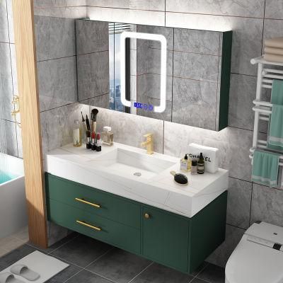 Design Modern Style Bathroom Cabinet Bathroom Furniture Cabinet Vanity with Rock Plate Basin