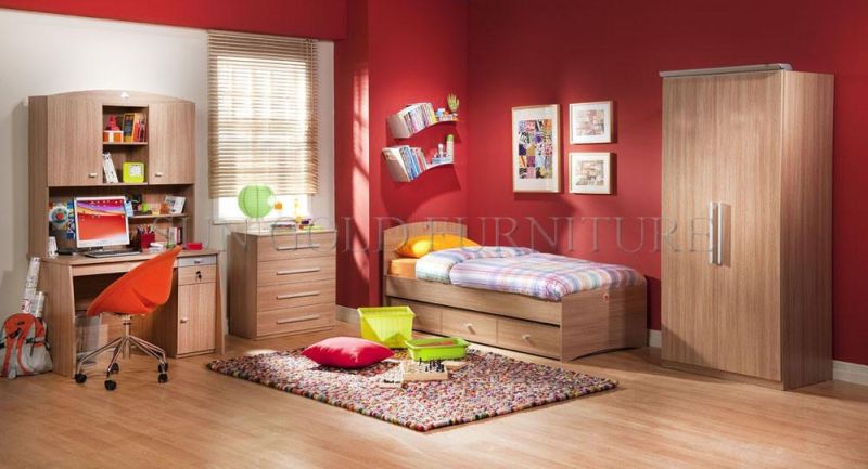 Bedroom Furniture Modern Pink Wooden Kids Bed for Girls (SZ-BF146)