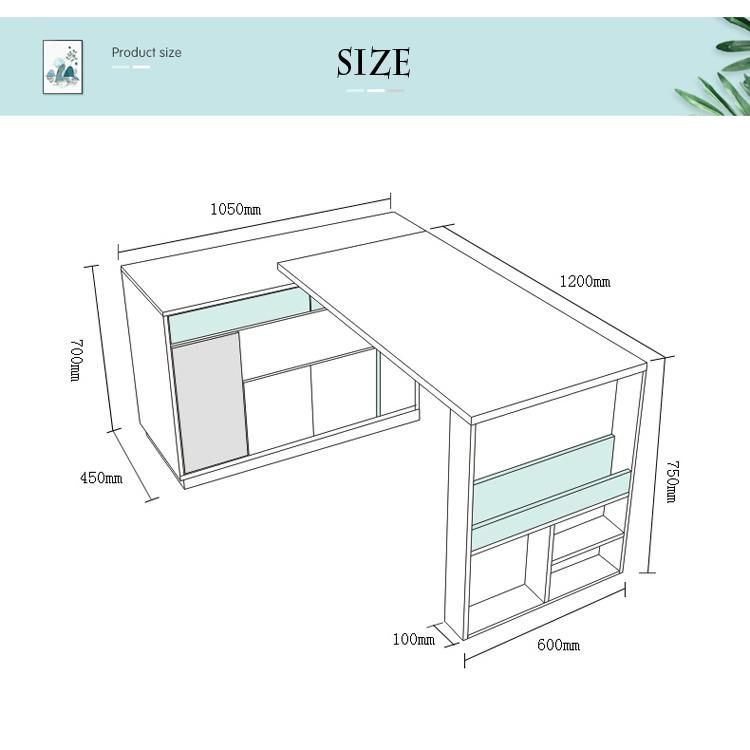 Modern Child Wooden Study Table Set /Adjustable Computer Desk Customized
