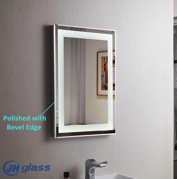Defogger Touch Sensor Hotel Bathroom Illuminated LED Mirror with Ce/UL
