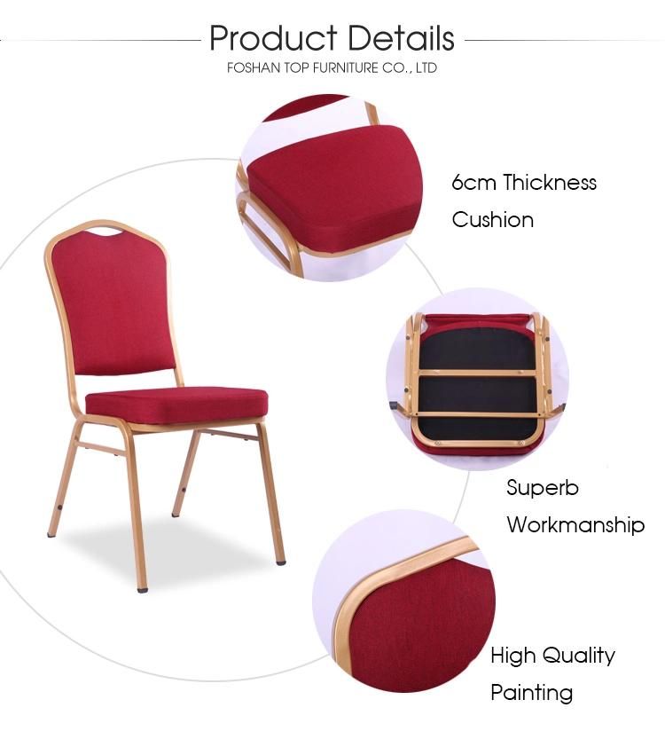 Top Furniture Steel Painting Hotel Stackable Banquet Chair