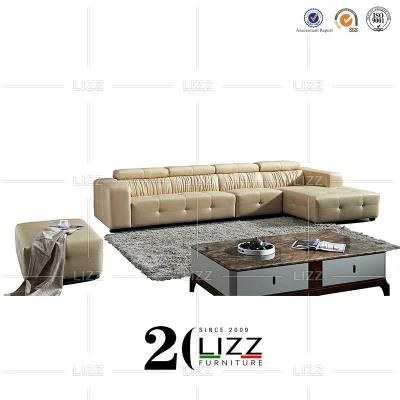 Arabic Modern Luxury Style Italian Leather Couch Living Room Sofa for Home Office with Good Quality