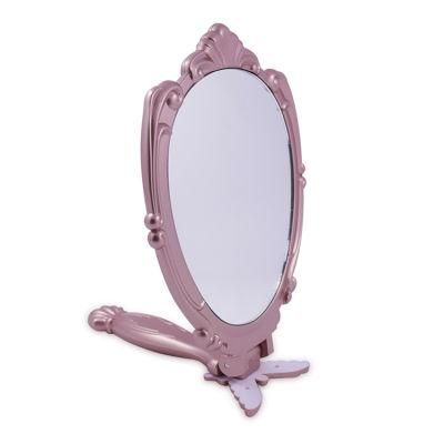 Hot Selling Delicate Pattern Framed Handheld Makeup Mirror Foldable Mirror
