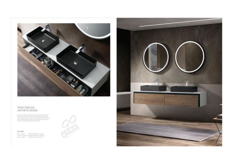Talco 1800 Wholesale MDF European Bathroom Furniture with Competitive Price