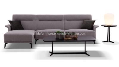 Living Room Furniture Family Modern Fabric Long L Shape Sofa