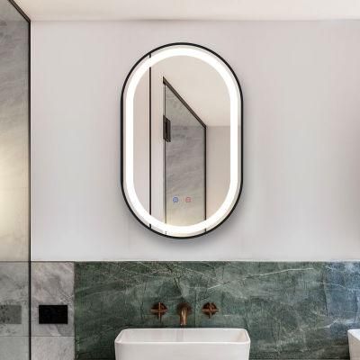 Oval Shape Luxury Modern Bathroom LED Mirror with Touch Switch