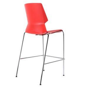 Modern Designed Outdoor Garden Folding Full PP Plastic Plastic Bar Chair with High Metal Legs