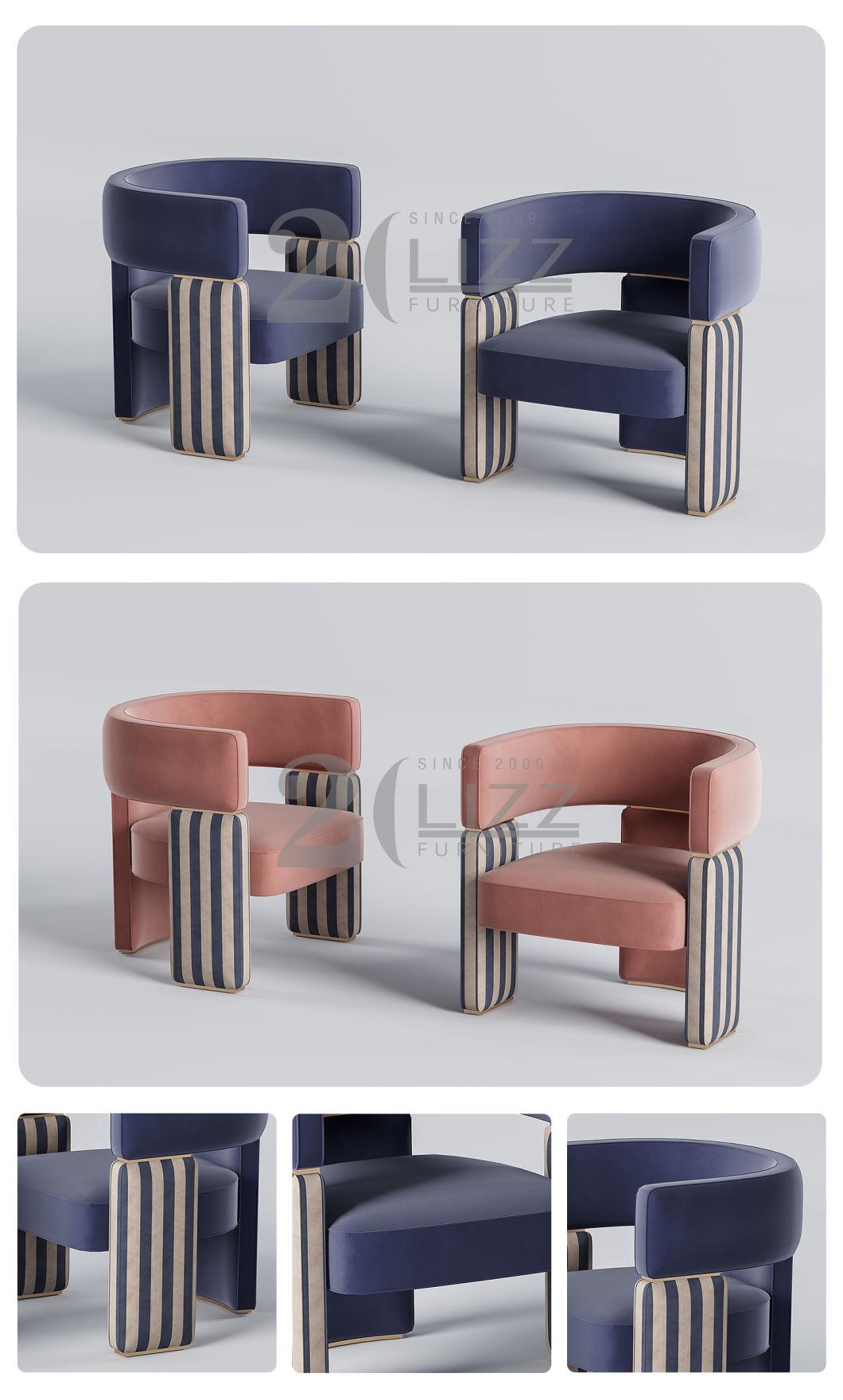 Non Inflatable European Modern Style Wooden Living Room Furniture Fabric Leisure Armrest Sofa Chair