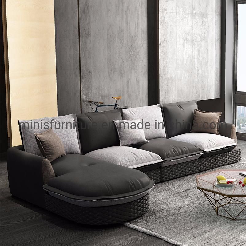 (MN-SF013) Chinese Modern Leather Home Furniture Sofa for Living Room