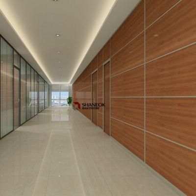 Modern MDF Room Divider Half Office Partition Glass Wall