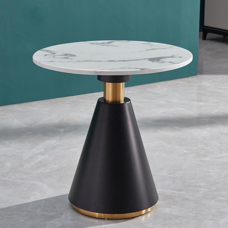 Modern Furniture Carbon Steel Matt Marble Dining Table
