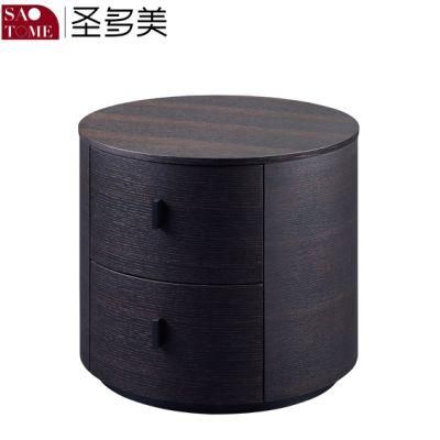 Modern Popular Hotel Bedroom Furniture Round Nightstands with 2 Drawers