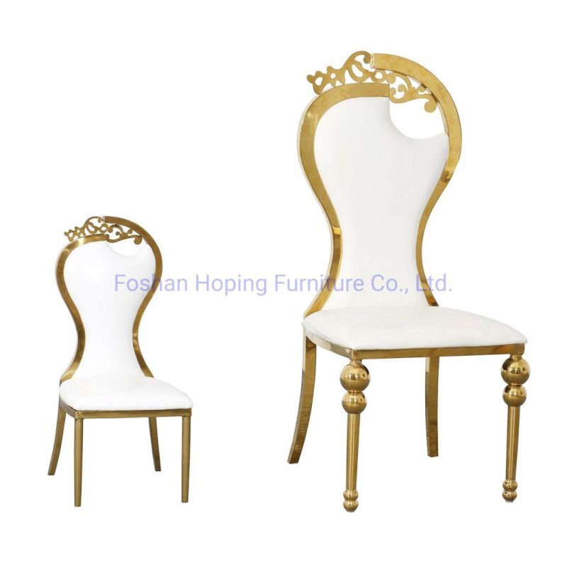 Modern Hotel Dining Room Gold Chair Wedding Event Phoenix King Throne Chair
