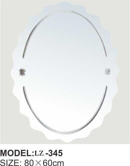 Beauty Smile-Faced Wall Mounted Oval Bathroom Sliver Mirror