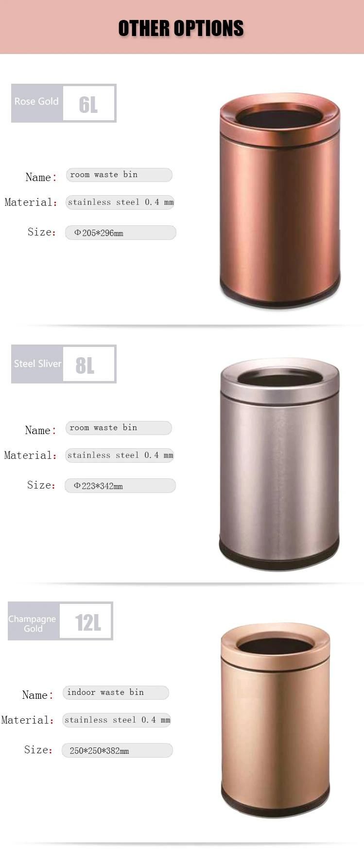 Modern Decorative Steel Recycling Usage Worktop Waste Bin Hotel Room