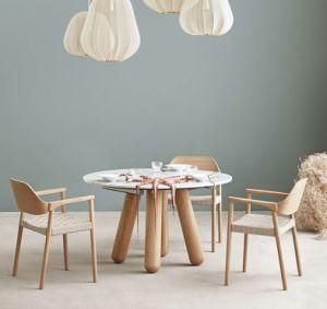 Modern Home Marble Round Restaurant Dining Chair Table