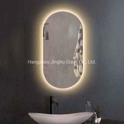 Fog Free Round Rectangle Wall Mirror LED Bathroom Mirror Lighted Mirror
