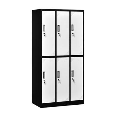 Modern Office Furniture Large Metal Locker Style Storage 6 Door Steel Hospital Cabinet