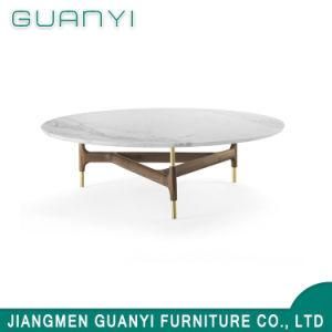 2020 Modern Wooden Furniture Marble Golden Coffee Table