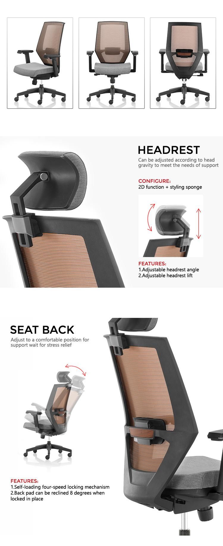 New Modern Swivel Mechanism Wheeless Office Workstation Chair