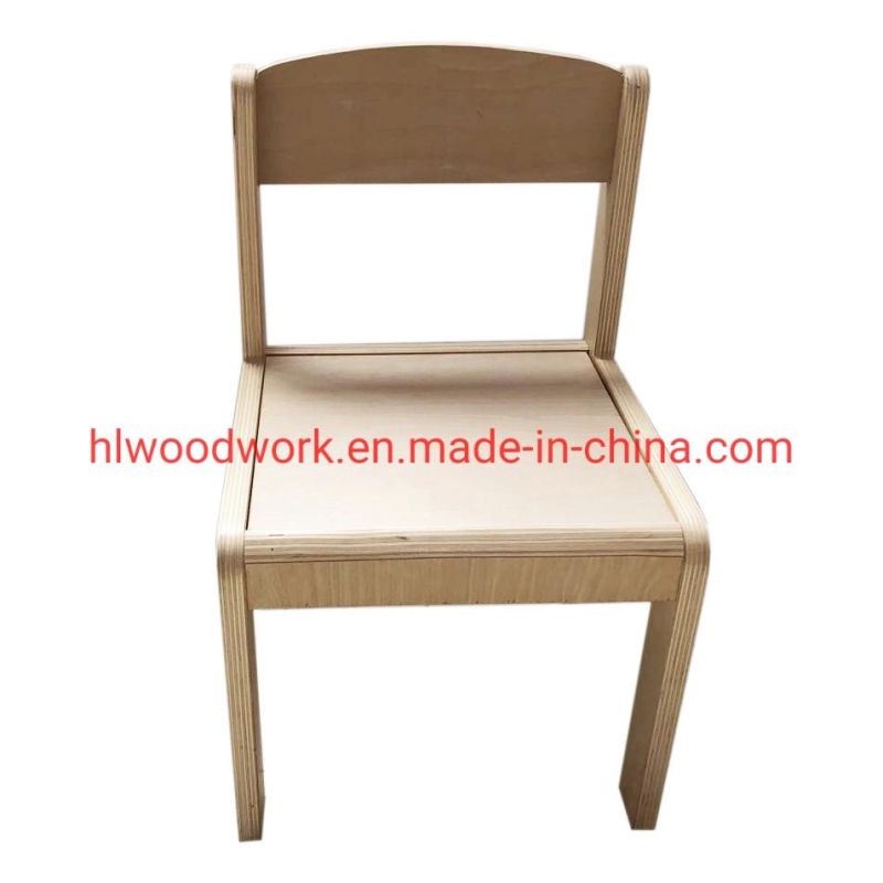 Kindergarten Chair Bentwood Chair Kids Chair Study Chair Kids Table and Chairs Set, Children or Toddler Study and Dining Desk, Wooden Furniture, Nature Color