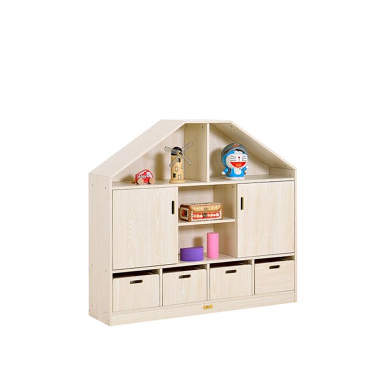 New Design Kindergarten and Preschool Furniture Cabinet, Playroom Furniture Wooden Daycare Display Cabinet, Kids Room Cabinet Children Toy Storage Cabinet