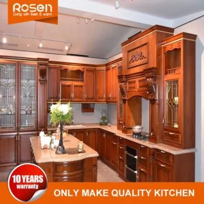 American Modern Red Solid Wood Wholesale Kitchen Cabinets Furniture