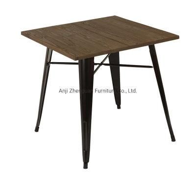 Metal Restaurant Hotel Cafe Modern Garden Furniture Dining Table (ZG23-020)