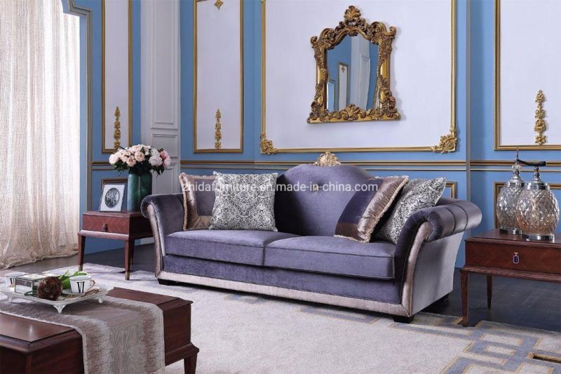 Antique Golden Frame Living Room Sofa Hotel Bedroom Sofa