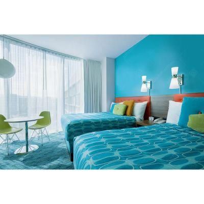 Hotel Bedroom Furniture Deisgn with Blue American Style Furniture