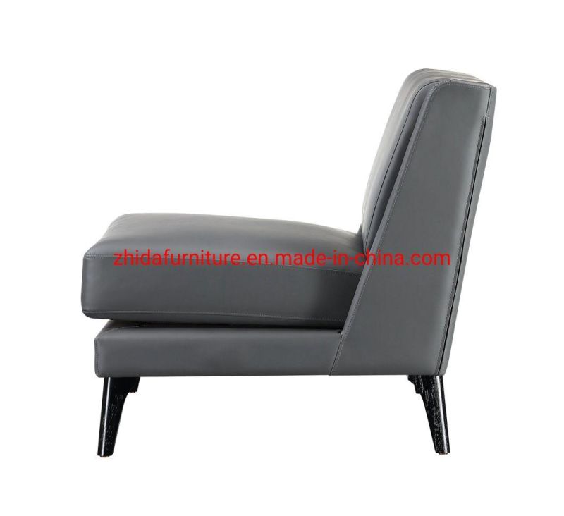 Grey Leather Hotel Lobby MID Back Wedding Single Chair for Home