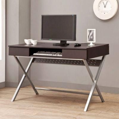Modern Design Home Office Computer Writing Desk with Chrome Legs