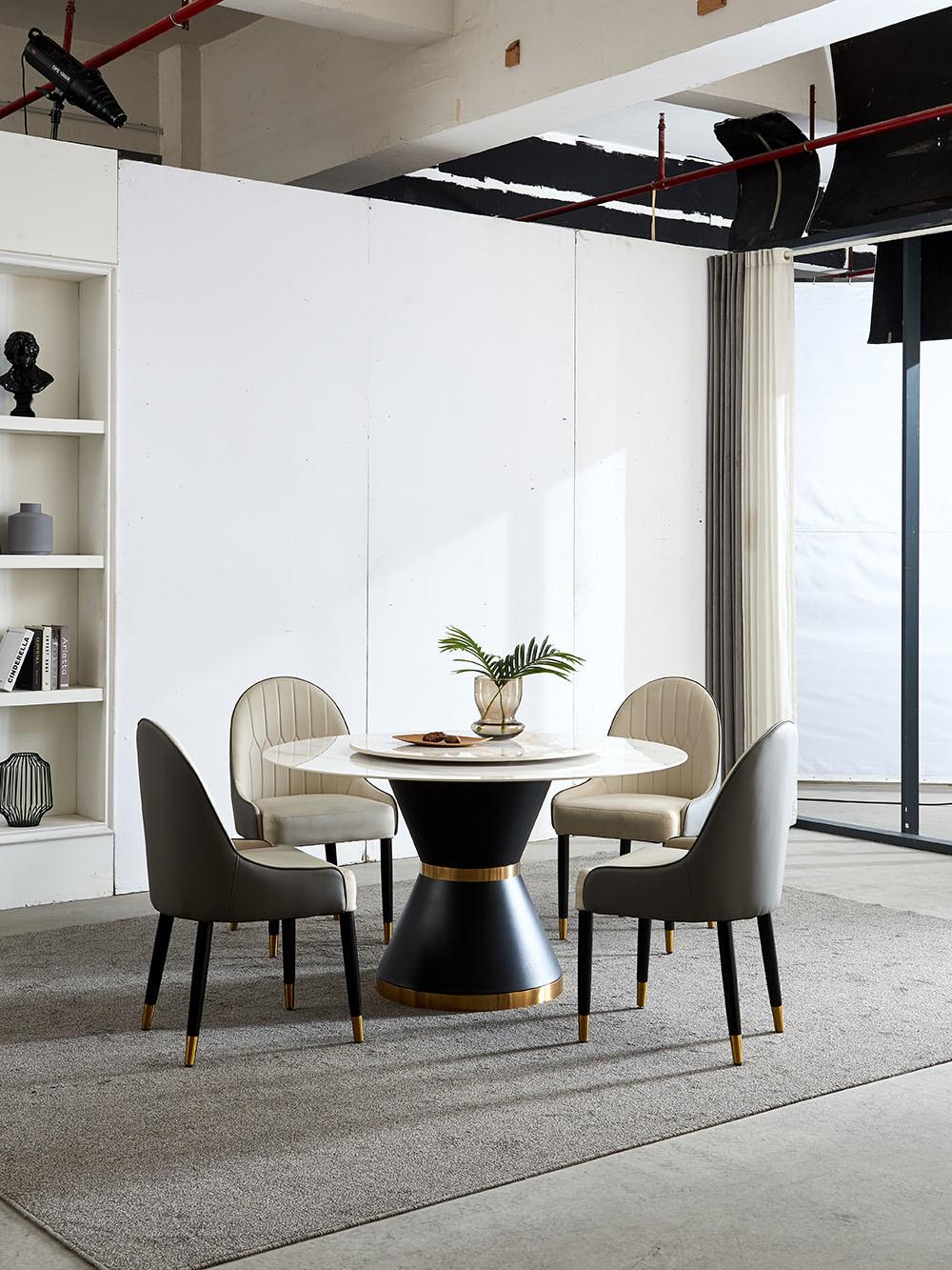 Modern Luxury Kitchen Furniture Marble Dining Table Rock Plate Table