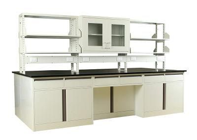 Pharmaceutical Factory Steel Furniture with Power Lab Supply, Hospital Steel Chemistry Lab Bench/